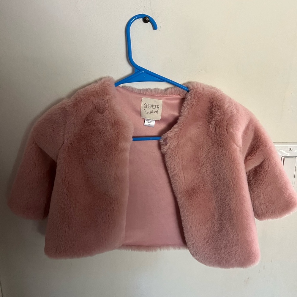 Pink Fur Shawl